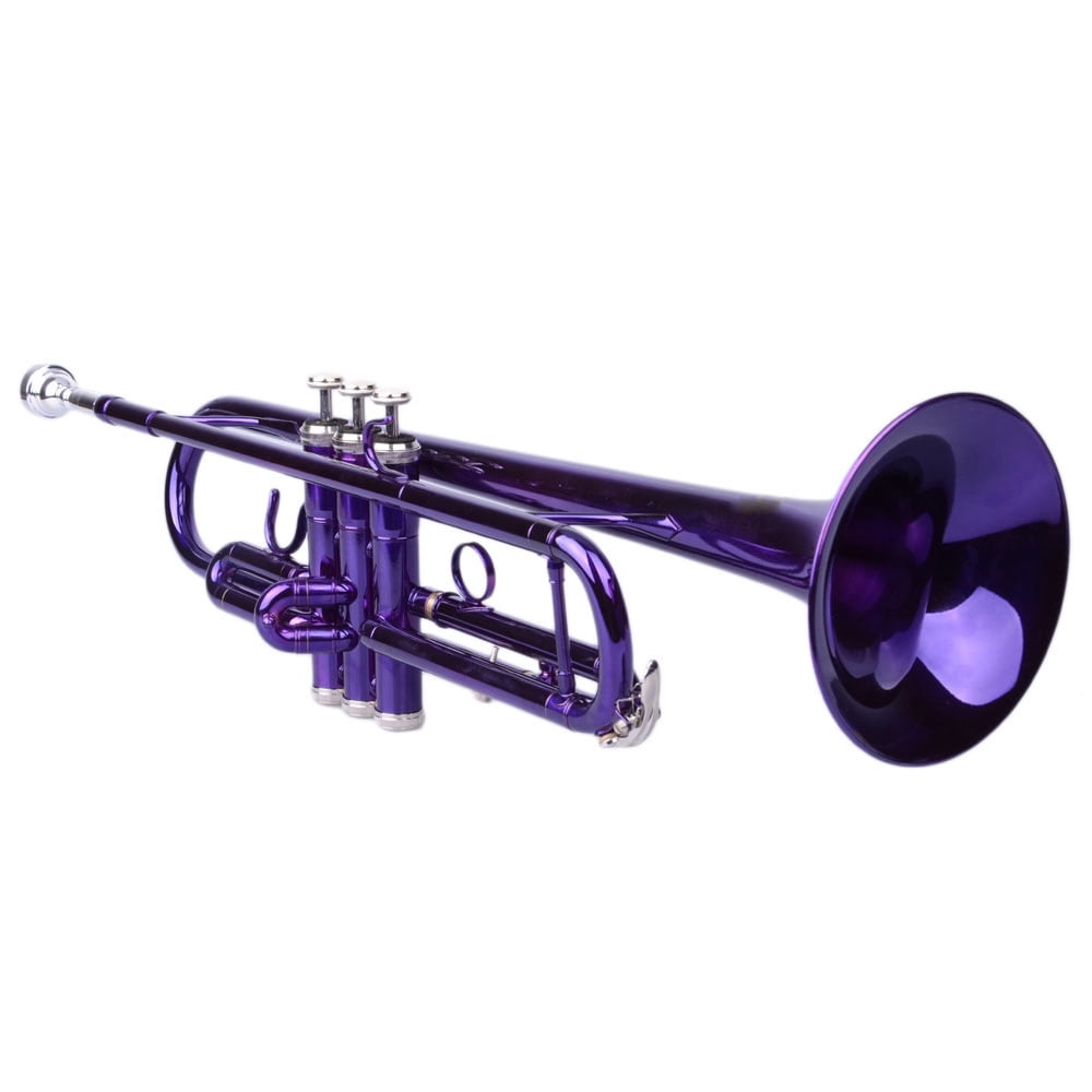 Topcobe Brass B Flat Trumpet with Hard Case Gloves Cleaning Kit, Trumpet for Student Beginner