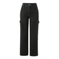 thumbnail image 5 of Sngxgn Women's Jeans High Stretch Mid Rise Straight Leg Ripped Jeans Cut Pull On Denim Pants(Black,S), 5 of 7