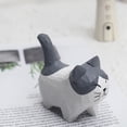 thumbnail image 4 of Adornos de gatito tallados en madera hechos a mano, animales pequeños, decoración creativa de escritorio de madera para gatos, manualidades, 4 of 6
