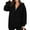 Black, variant on QUINDOS Womens Hoodies Zip up Quarter Zip Womens Sweatshirts Casual Crew Neck Long Sleeve Plain Pullover Tops