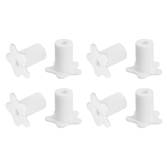 8Pack Cable Grommet for 5/8 Inch Wall Hole, Silicone Cable Routing Kit Anti-Slip Wall Cable Pass Through Accessories for Ethernet Cable (White)