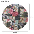 thumbnail image 6 of Pioneer Flower Floral Print Pattern Round Tablecloth 60"x60",Wrinkle Wipeable Table Cloth for Kitchen Dining Room Picnic Patio Party, 6 of 6