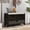 Espresso, variant on Harper & Bright Designs Storage Bench with Cushion and Rattan Basket, Shoe Bench with Storage Drawer for Hallway Entryway, White