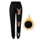 thumbnail image 2 of Pantalones de Mujer Holgados Gibobby Pantalones de Chándal con Estampado Navideño con Bolsillos Cintura Alta Deportivos para Gimnasio Ajuste Atlético Pantalones para Correr Rojo M, 2 of 5