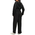 thumbnail image 3 of Conjuntos de chándal para mujer ATHLECHIC de 2 piezas, sudadera corta y pantalones anchos, conjuntos de entrenamiento y lounge M negro, 3 of 4