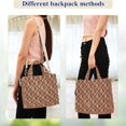 thumbnail image 4 of FORMRS Womens Corduroy Tote Bag Crossbody Shoulder Purse Handbag with Detachable Strap, Brown Palm Tree Pattern, 4 of 7