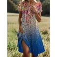 thumbnail image 1 of RWJDXD Robe à Col Rond Imprimée Numérique 3d Série Géométrique Manches Courtes Ample Transfrontalière Aliexpress WholesaleWQ6, 1 of 1