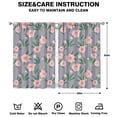 thumbnail image 2 of Floral Blackout Curtains for Small Windows 42x63 Inch, Rod Pocket Drapes 2 Panels for Bedroom and Light Blocking, 2 of 2