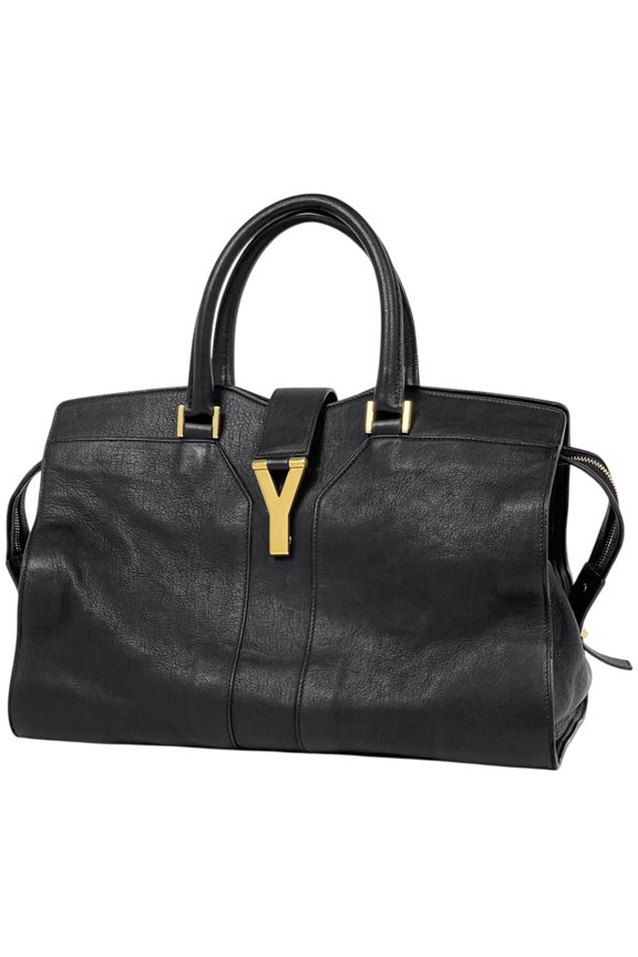 Pre-Owned Saint Laurent Cabas Chic Handbag, Y-line Leather, Black, 311220, Women's