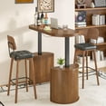 thumbnail image 5 of Mid Century Modern Electric Standing Desk with Storage, 55x22 Small Sit Stand Adjustable Height Computer Desk for Home Office, 5 of 7