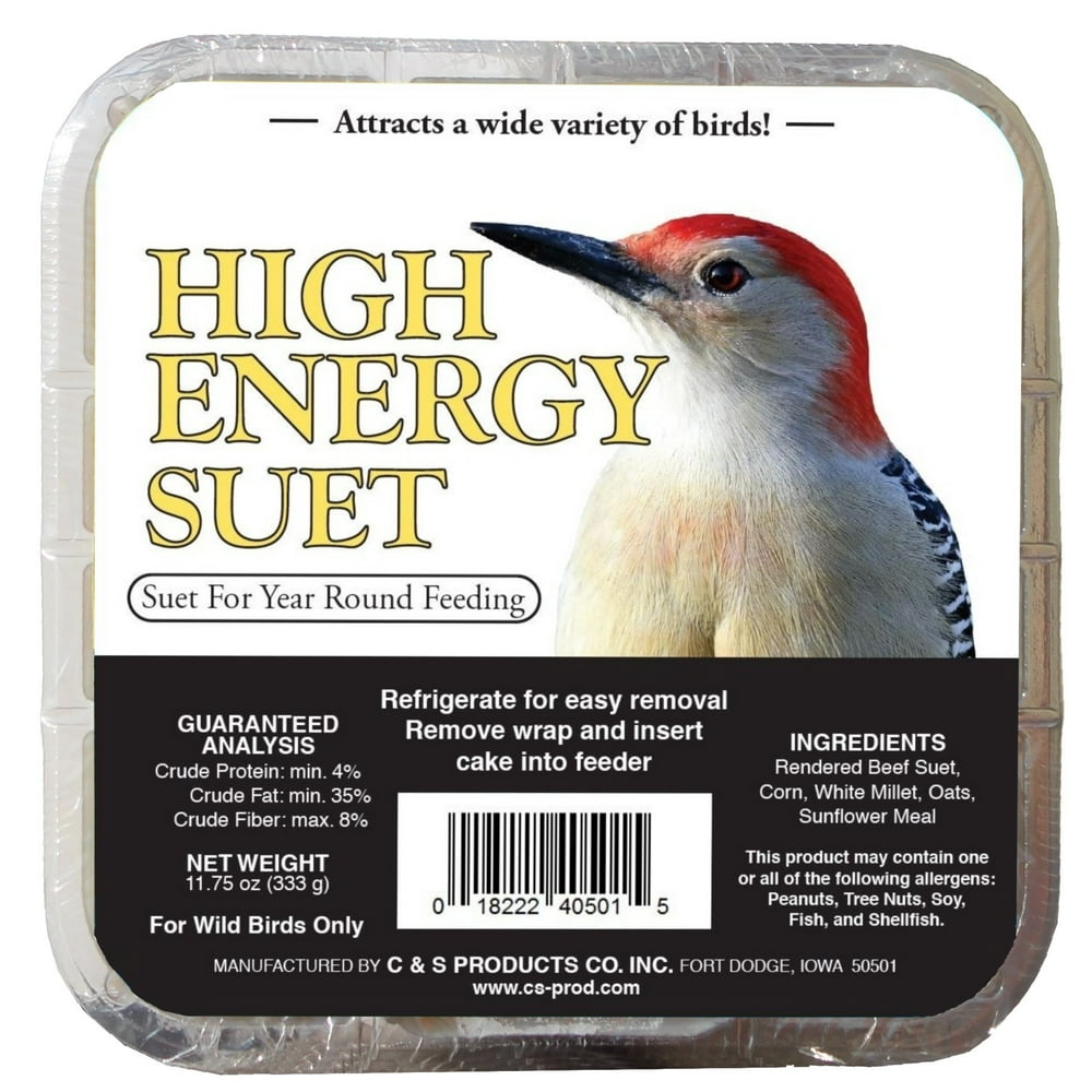 C&S High Energy Suet, 11.75 oz Cake, Wild Bird Suet
