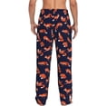 thumbnail image 3 of Daiia Foxes In Different Poses Men's Sleep Pant with Pockets and Drawstring,Pajama Pants-XX-Large, 3 of 9