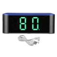 thumbnail image 2 of Espejo LED Reloj Despertador Digital Temperatura Snooze Reloj Modo Nocturno Azul + Verde, 2 of 9
