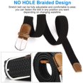thumbnail image 5 of Juego de 2 cinturones para mujer, correas de lona elásticas trenzadas para hombres, cinturones elásticos para pantalones vaqueros, pantalones de vestir, 5 of 5