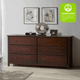 thumbnail image 2 of Grain Wood Furniture Shaker 6-Drawer Dresser, Solid Wood with a Cherry Finish, 2 of 7