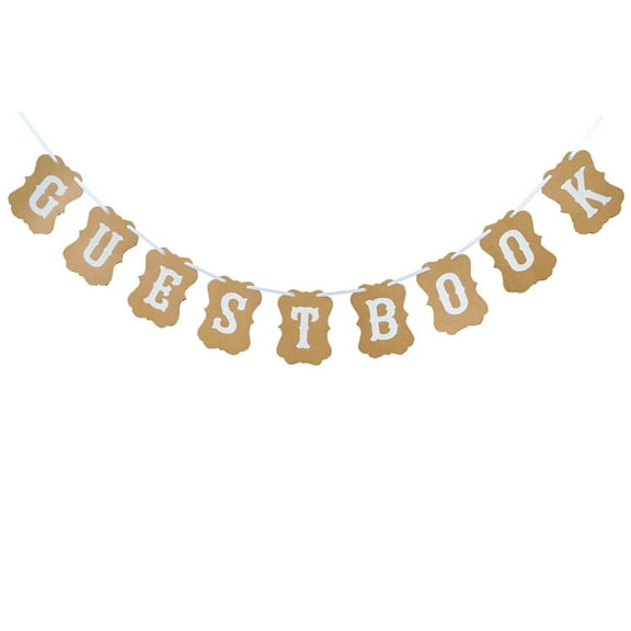Wedding Garland Banner Burlap Bunting Guestbook