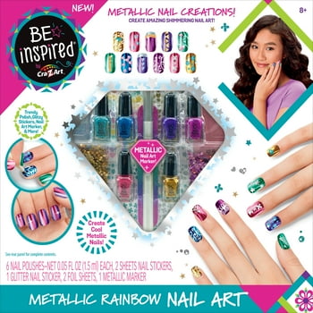Cra-Z-Art Be Inspired Metallic Rainbow Nail Polish Art Activity Set