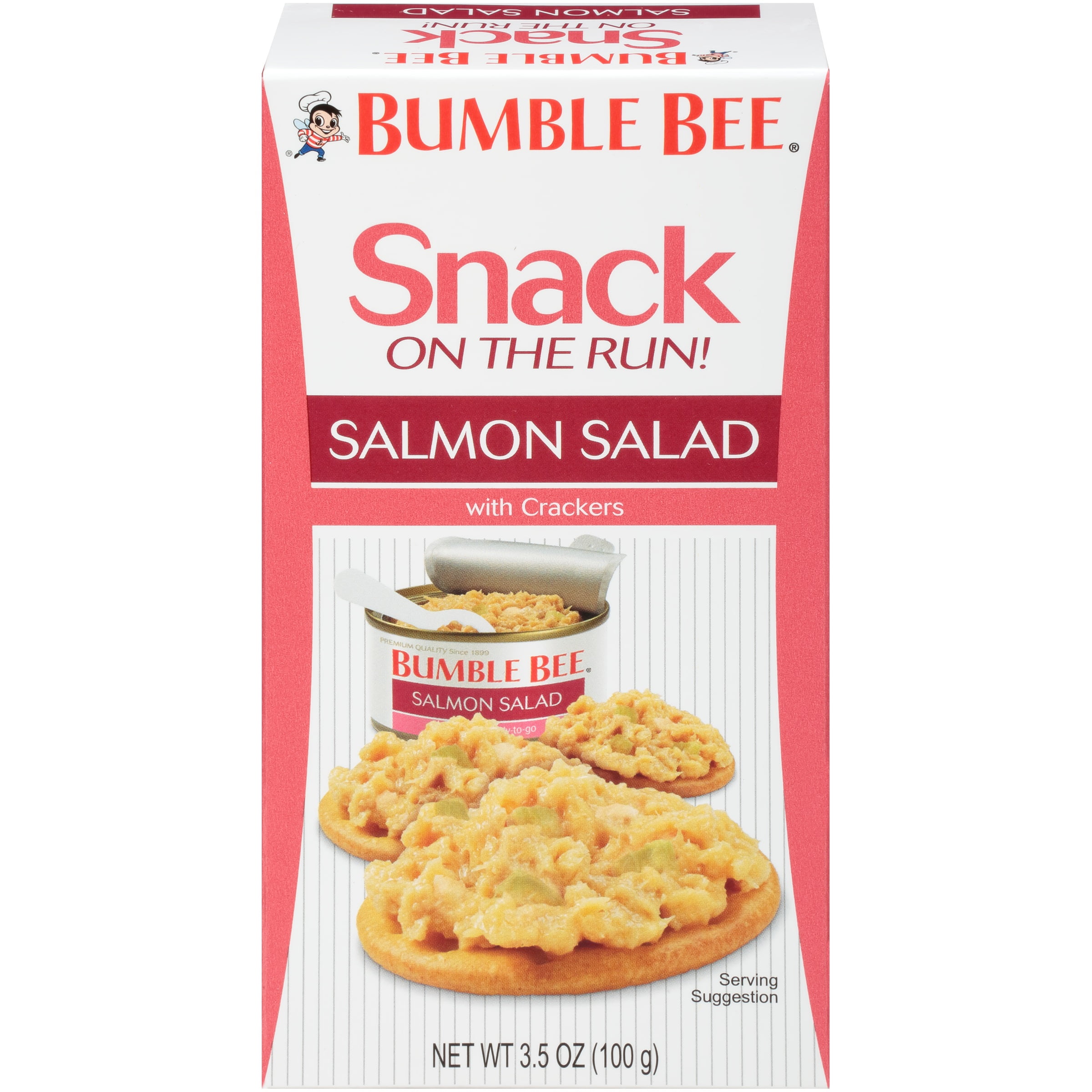 Bumble Bee Snack On The Run! Salmon Salad with Crackers, 3.5 oz Snack
