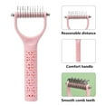 thumbnail image 3 of Cepillo de aseo para mascotas, rastrillo para el subpelo de perros y gatos, cepillo para quitar el pelo suelto y desenredar, elimina nudos eficazmente (rosa), 3 of 6