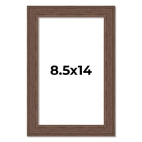 8.5x14 Frame Brown Distressed Barnwood Picture Frame | Rustic Farmhouse Photo Frame Includes UV