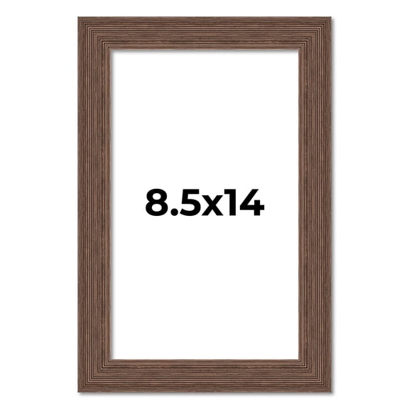 8.5x14 Frame Brown Distressed Barnwood Picture Frame | Rustic Farmhouse Photo Frame Includes UV