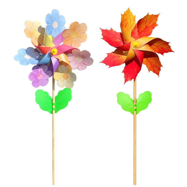 ZZAIXHL Flower Pinwheels for Yard and Garden - Wind Spinners and