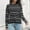 Black, variant on Zynviq Beige Woman Sweater Pullover Crew Neck Loose Long Sleeve Striped Sweater Sweater Tops for Women L