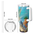 thumbnail image 4 of Goofa SpongeBob SquarePants Imprimé 40oz Ice Bully avec Poignée et Paille Tasse Isolée sous Vide en Acier Inoxydable et Couvercle à Paille 2 en 1, 4 of 8