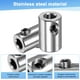 thumbnail image 2 of Uxcell 4-Pack Abrazadera de Cable de Alambre, Clip de Doble Agujeros de Acero Inoxidable 304 con Tornillos Hexagonales y Llave, 2 of 7