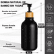 thumbnail image 2 of Juegos De Baño 3 Dispensador De Jabon De Shampoo Bambu 500ml negro, 2 of 5