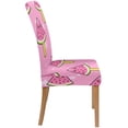 thumbnail image 3 of RYLABLUE Colorful Ice Cream Fun Cartoon Drawing Stretch Chair Cover Protector Seat Slipcover for Dining Room Hotel Wedding Party Set of 6, 3 of 5