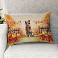thumbnail image 2 of Happy Thanksgiving Australian Cattle Dog Give Thanks Fall Beanie Scarf Welcome Quilt Pillowcase Heeler Lover Gifts Throw Pillow Cover Bed Home Decor - 00020, 2 of 5