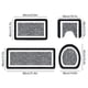 thumbnail image 3 of Alfombras de baño, juegos de 4 alfombras de baño con tapa, alfombras de ducha con forma de U, alfombra de inodoro de microfibra absorbente, alfombras de baño antideslizantes, alfombra lavable a máquin, 3 of 7