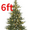 type2-6ft, variant on JoanKaren 6' Pre-Lit Fir Christmas Tree with 300 LED Lights&678 Branch Tips,Fodable Metal Base Artificial Xmas Trees