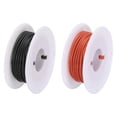 thumbnail image 1 of 22 Calibre Silicona Cable 22AWG Eléctrico Cable Trenzado Cable Flexible Estañado Cobre Cable Alta Temperatura Conexión Cable Carrete Negro y Rojo 7,5 m/24,6 Pies 2uds, 1 of 7