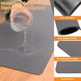 thumbnail image 2 of Heated Desk Pad Mouse Pad - Heated Desk Mat - Warm Desk Pad - 3 Levels Heating & 4 Hours Auto Shut-Off, PU Leather Mouse Pad - 31.5 x 13 inch (Medium Grey), 2 of 12