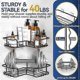thumbnail image 3 of 3-Piece Corner Shower Caddy Adhesive Wall Mounted Shower Organizer with Soap Holder and 12 Hooks, Rustproof Corner Shower Shelves, No Drilling, 3 of 5