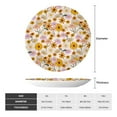 thumbnail image 2 of Yiaed Boho Flowers Print Bone China Decorative Plate Ceramic Dinner Plates Art Crafts with Display Stand-7in, 2 of 6