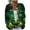 610#Green, variant on Njagoc3 Womens Casual St. Patrick'S Day Printed Knit Cardigan Button Down Jacket Tops
