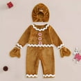 thumbnail image 2 of UAYOTSE Man Christmas Cookie Toddler Baby Bread Outfit Jumpsuit(N28-Brown,0-6 Months), 2 of 4