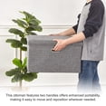thumbnail image 6 of VECELO 24" Collapsible Srorage Ottoman, Linen Big Storage Bench Footrest Stool, Folding Use for Bedroom Living Room, Grey, 6 of 12