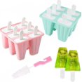 thumbnail image 1 of Popsicle Molds 12pieces Silicone Ice Pop Out Molds BPA Free Reusable Easy Releasing Ice Pop Maker Pack of 2 Ice Pop Molds with Popsicle Sticks，Cleaning Tool and Funnel (D), 1 of 7