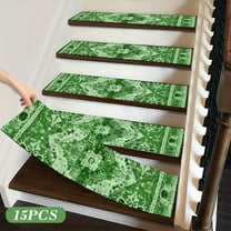 Steadline Non-Slip Stair Treads - Self Adhesive Carpet Mats for Indoor Steps - Safety Floor Protection for Kids Elderly - Complete Set of 15 Pieces Home Improvement Solution