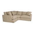 thumbnail image 3 of Armen Living Ciara 3-Piece Upholstered Polyurethane Sectional Sofa in Brown, 3 of 11