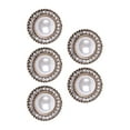 thumbnail image 3 of 5x Rhinestone Buttons, Embellishments Flat Back Buckles Fashion Sparkly Sew on for Wedding Bouquet Jewelry Making DIY Scrapbooking Headband Style B, 3 of 7