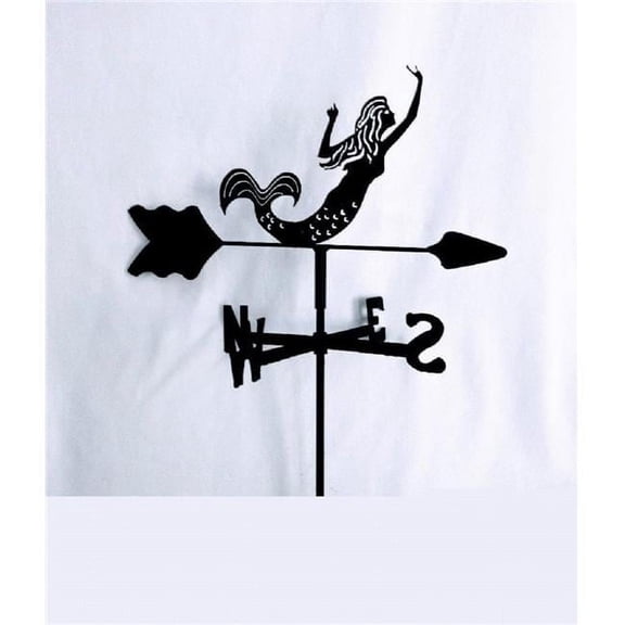The Lazy Scroll  Mermaid Roof Mount Weathervane