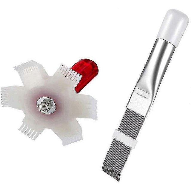 2 Pieces Air Conditioner Fin Comb, Ac Fin Comb, 2 Styles Ac Fin Comb Cleaning Brush For Cleaning Radiator, Evaporator