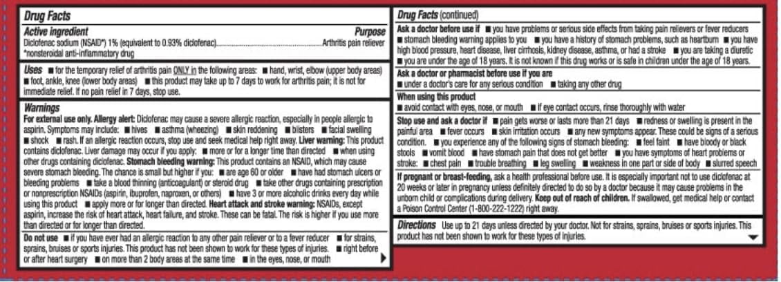 Leader Arthritis Pain Relief Gel, Original Prescription Strength, Diclofenac Sodium Topical Gel 1%, for Adults, Both Men & Women, and Children 12+, Compare to Voltaren, 3.53 Oz