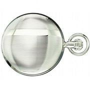 Charles-Hubert Paris Men's Charles Hubert Chrome Finish Brass Striped Pocket Watch XWA2746