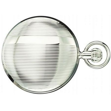 Charles-Hubert Paris Men's Charles Hubert Chrome Finish Brass Striped Pocket Watch XWA2746